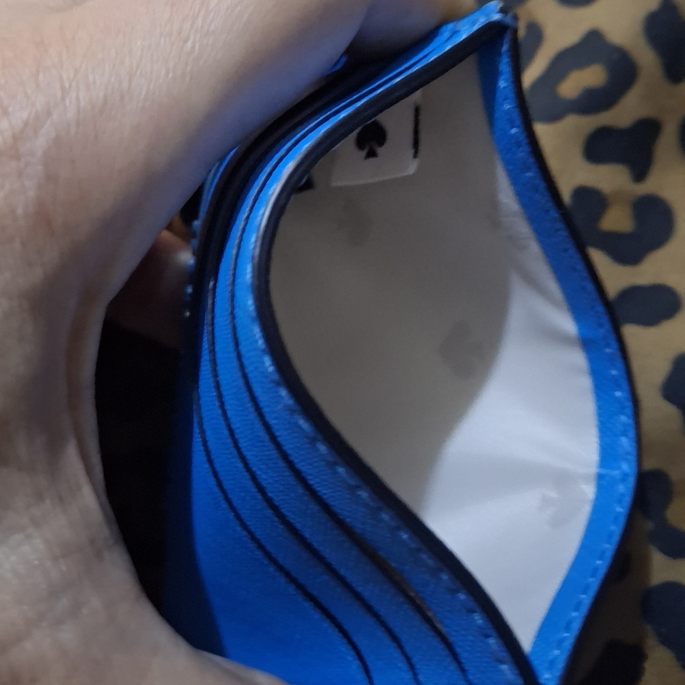 Kate Spade Electric Blue Card Case. 6 Card Slots And A Pocket. NWOT!!! - Picture 3 of 4